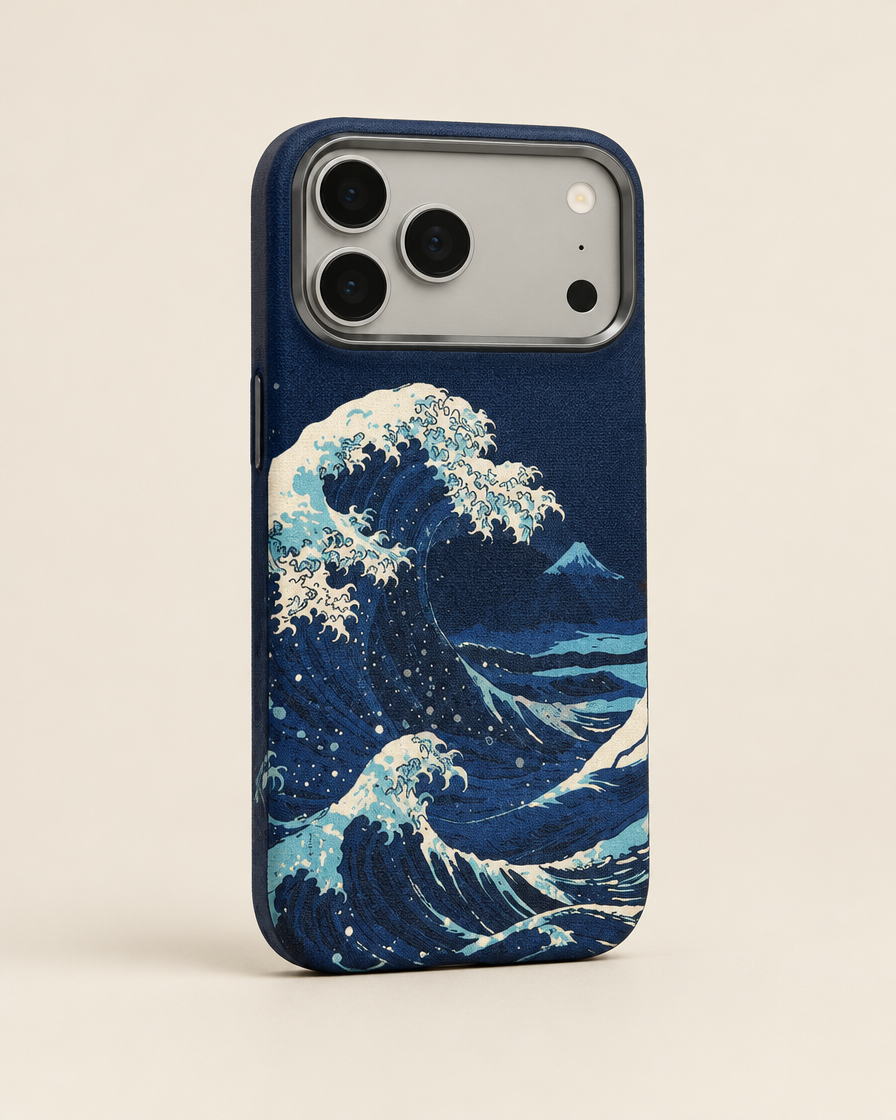 Ocean Wave Textured iPhone Case in Midnight