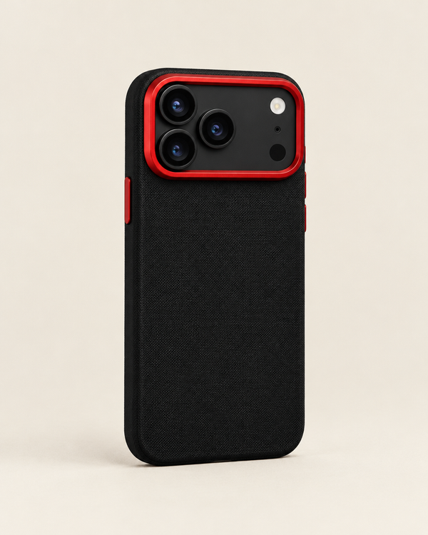Red Accent Camera Shield iPhone Case