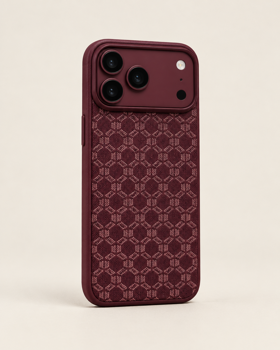 Burgundy Geometric iPhone Case in Burgundy