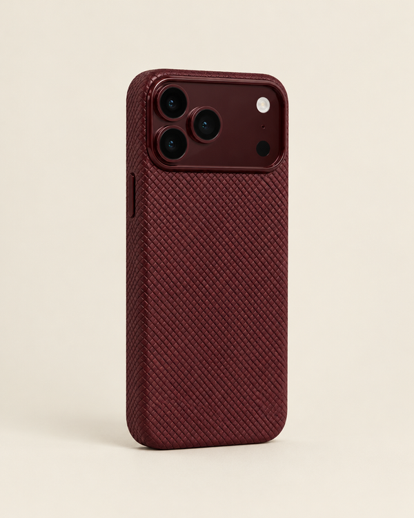 Cherry Grid Textured iPhone Case