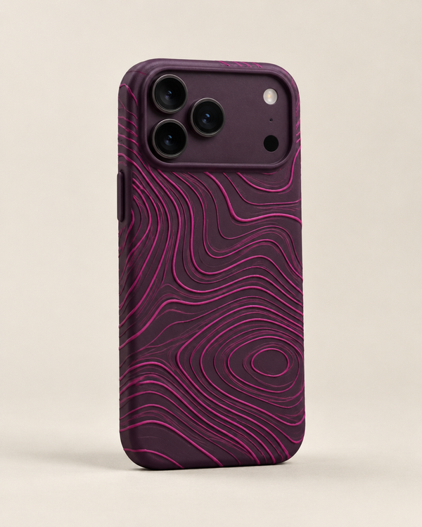 Plum Wave Textured iPhone Case