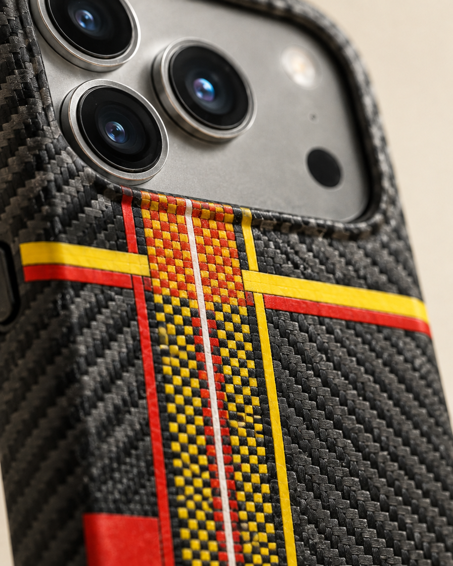 Carbon Racing Stripe iPhone Case