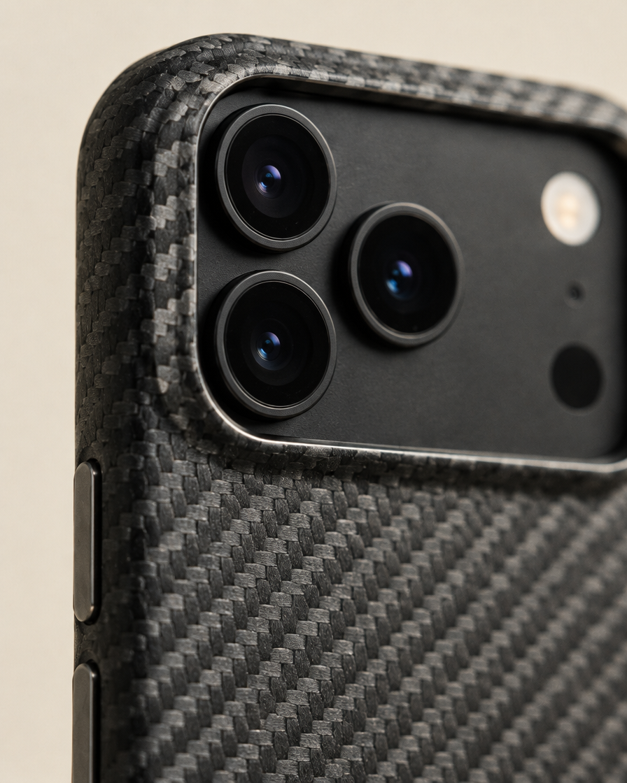 Graphite Carbon Texture iPhone Case material close-up