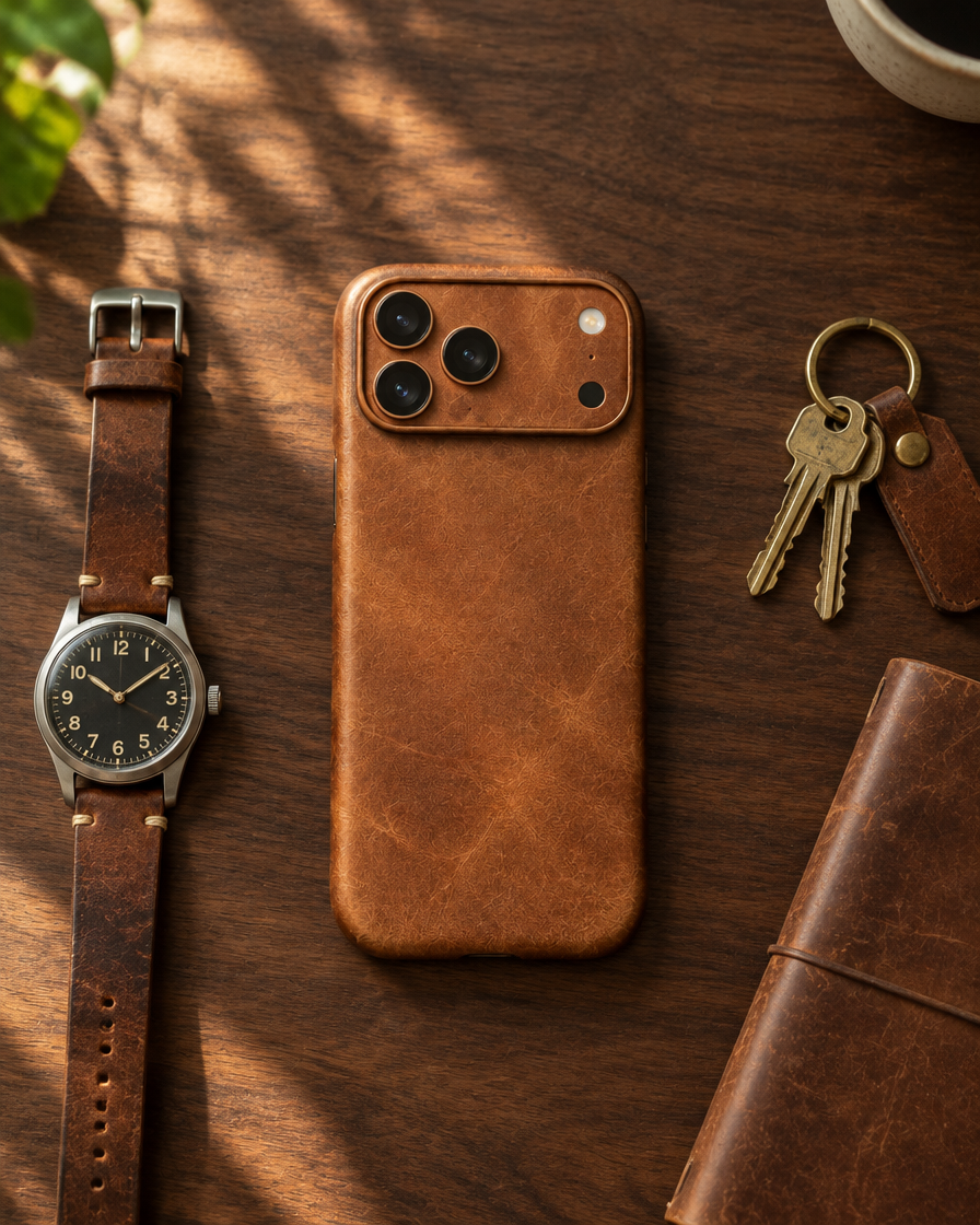 Crazy Horse Leather iPhone Case