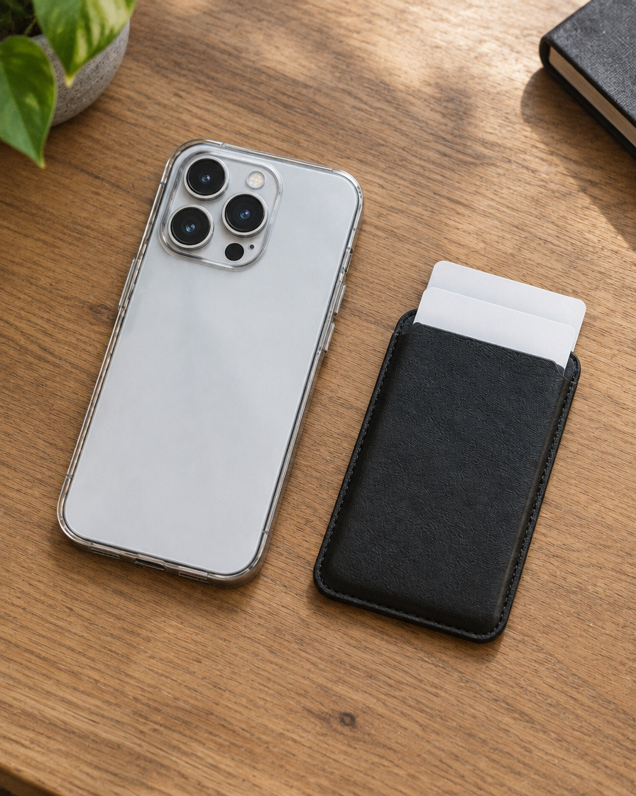 Magnetic Leather Card Wallet