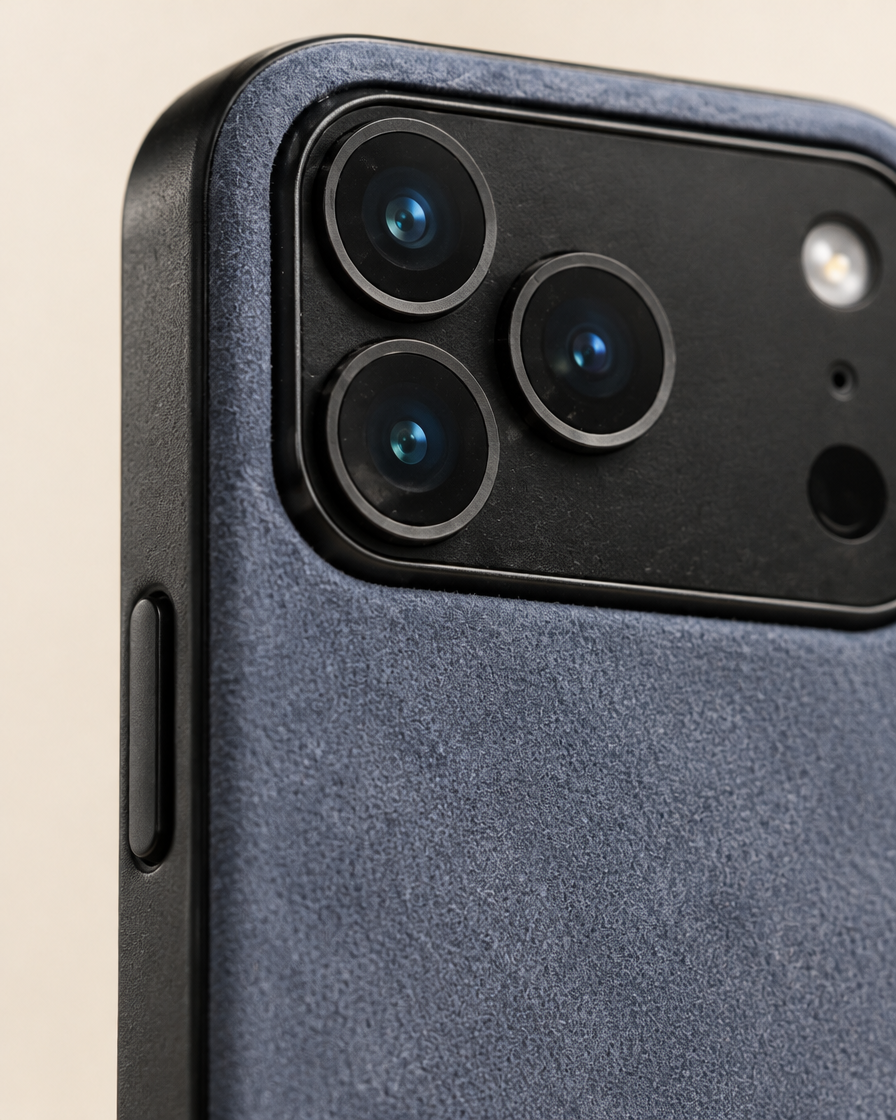 Suede-Feel Leather iPhone Case