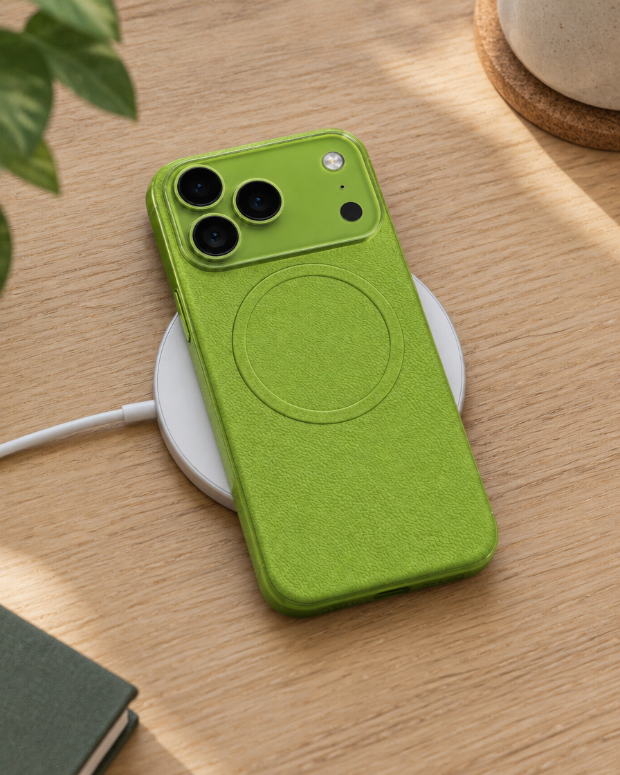 Litchi Texture MagSafe iPhone Case in use