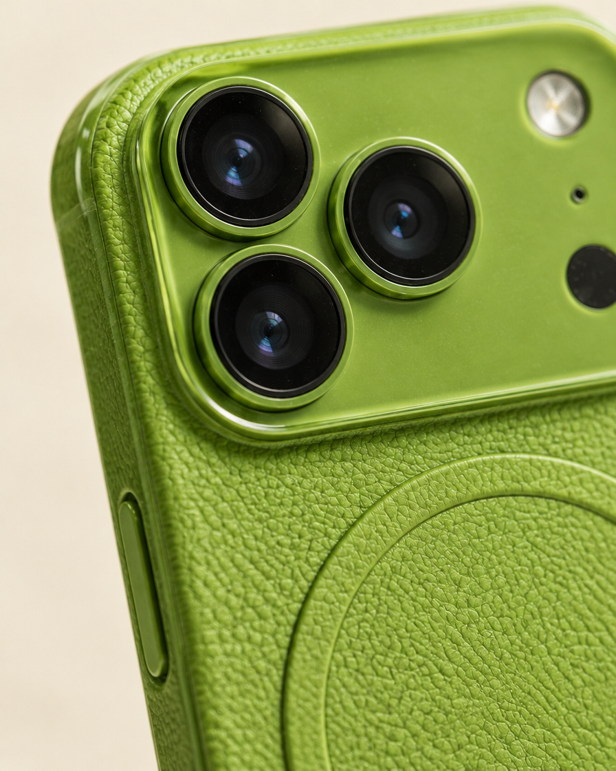 Litchi Texture MagSafe iPhone Case material close-up