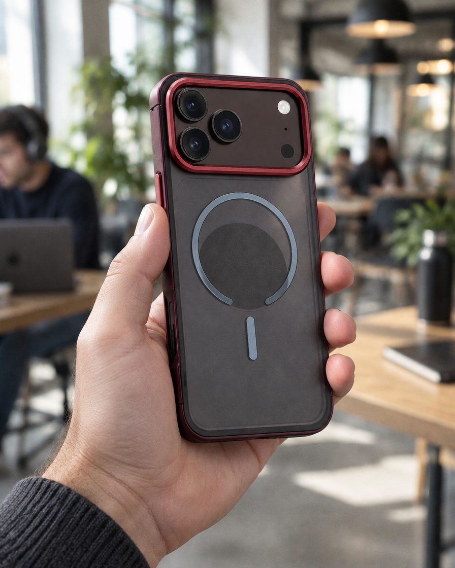 Alloy Snap MagSafe iPhone Case in hand