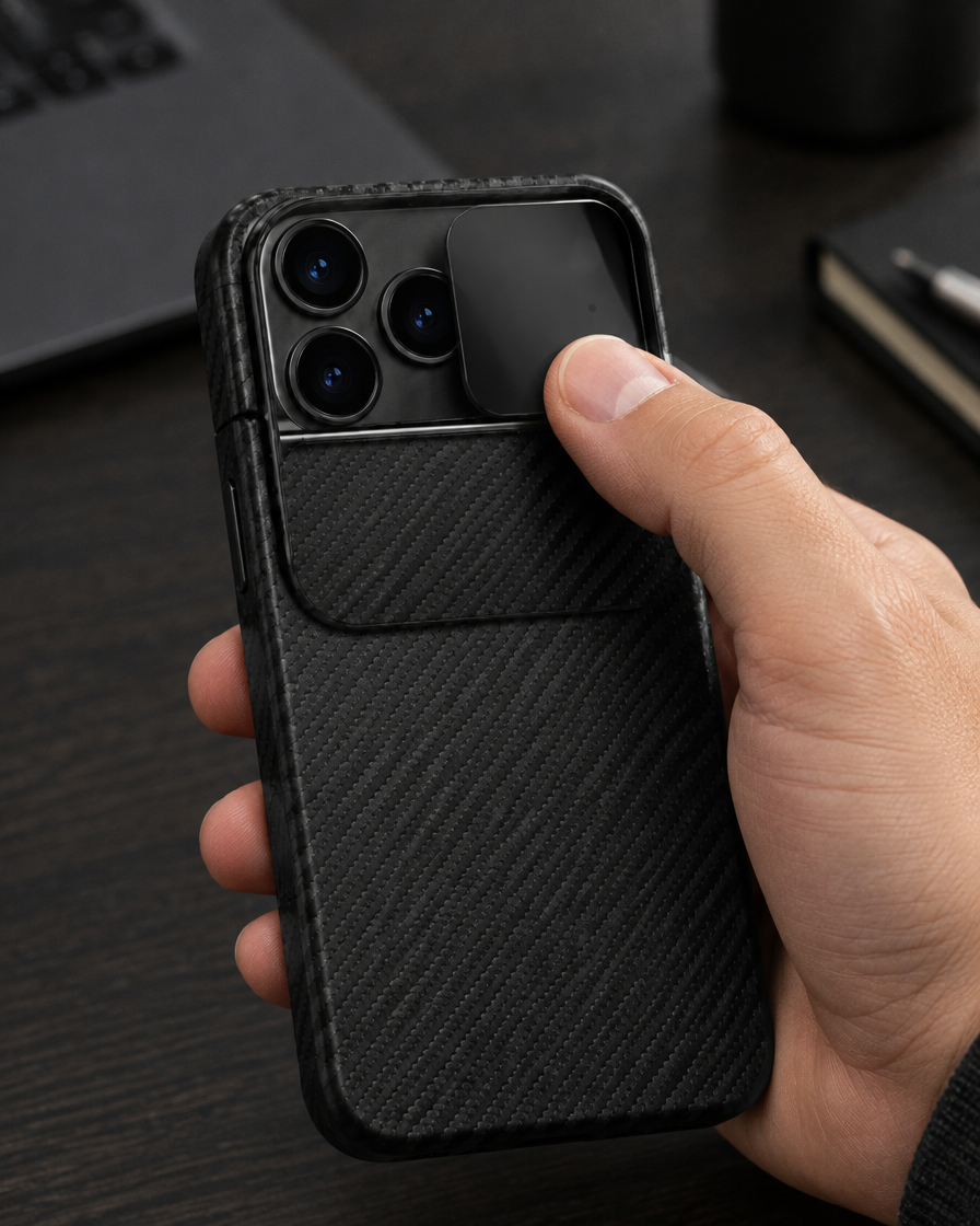 Carbon Camera Shield iPhone Case