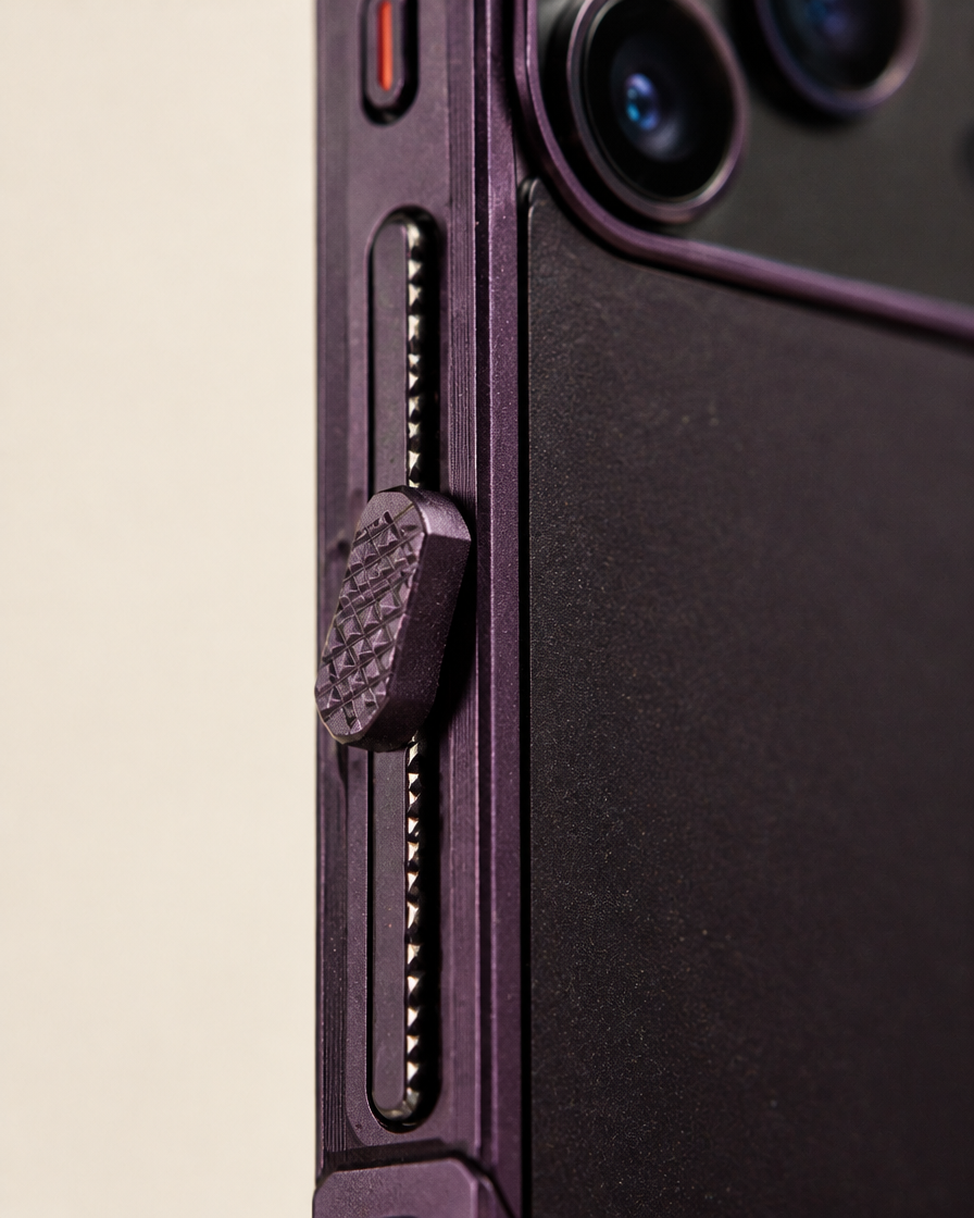 Fidget Slider Metal iPhone Case material close-up