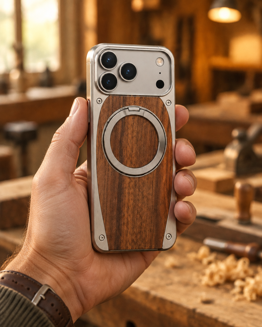 Wood & Metal MagSafe iPhone Case