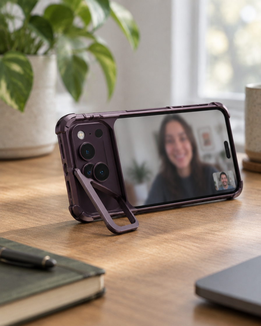 Borderless Metal Kickstand iPhone Case