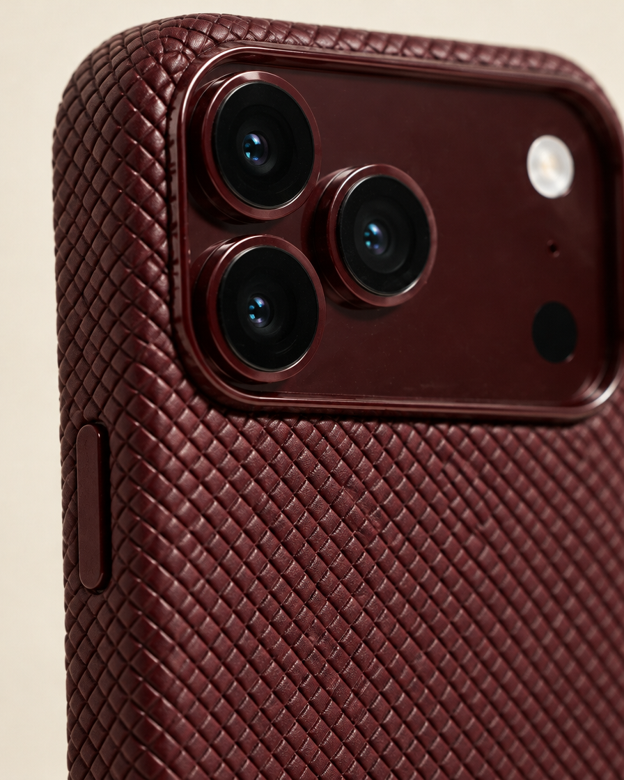Cherry Grid Textured iPhone Case