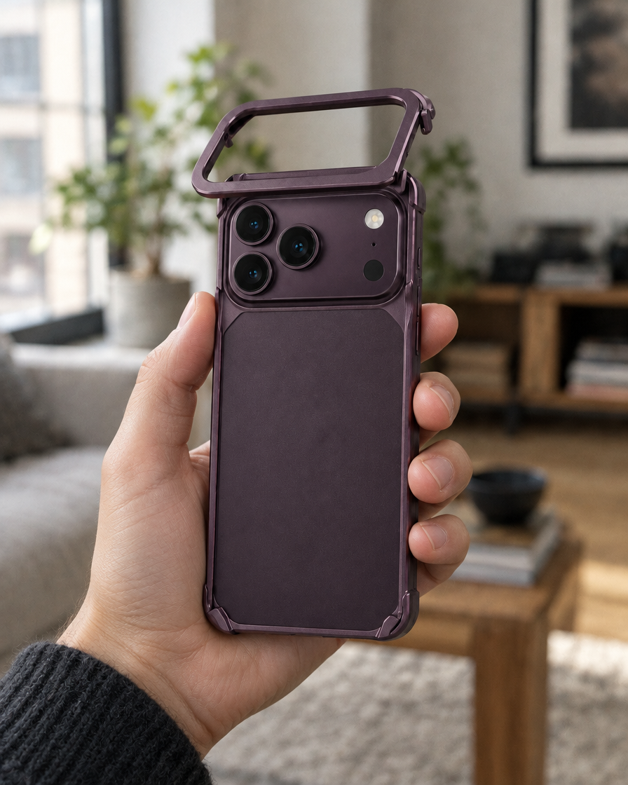Borderless Metal Kickstand iPhone Case