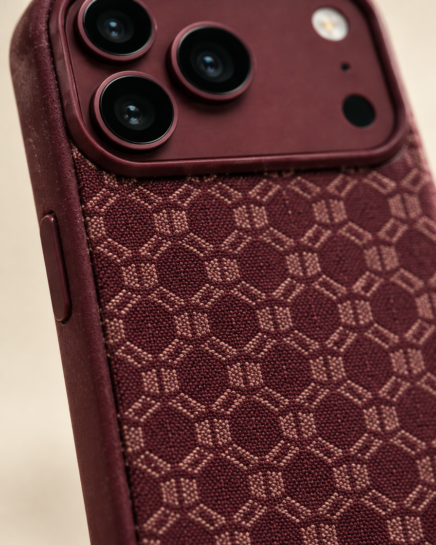 Burgundy Geometric iPhone Case