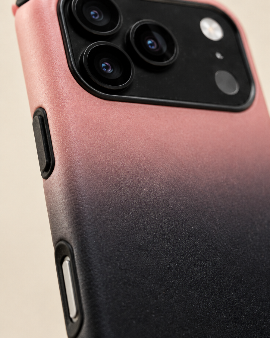 Rose Smoke Gradient iPhone Case material close-up