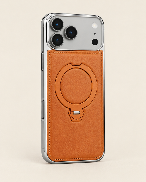 Leather Ring Bracket iPhone Case
