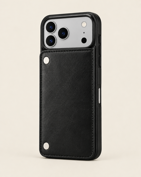 Leather Card Flip Stand iPhone Case