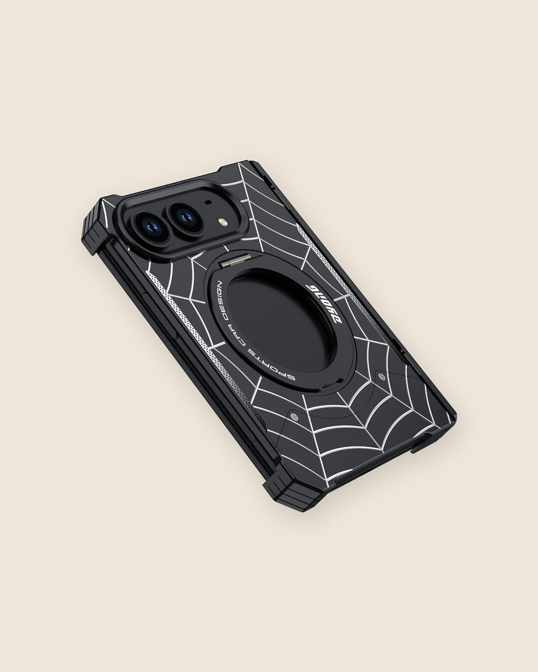 Spider-Web Metal Foldable iPhone Case