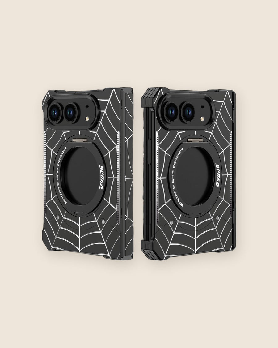 Spider-Web Metal Foldable iPhone Duo Case