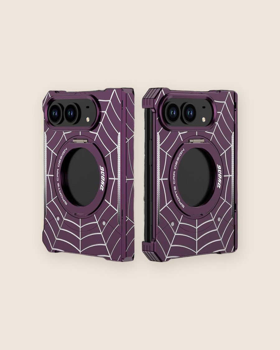 Spider-Web Metal Foldable iPhone Duo Case