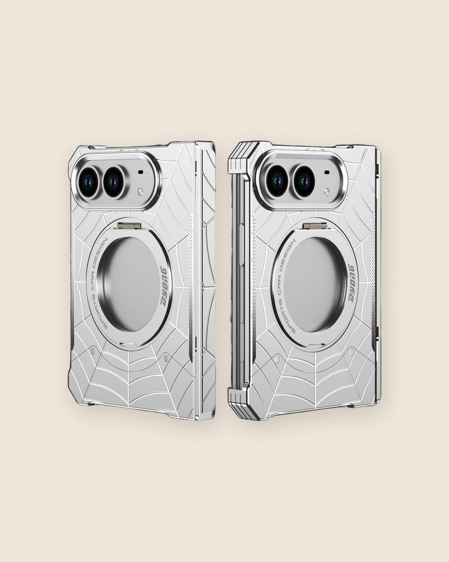 Spider-Web Metal Foldable iPhone Duo Case
