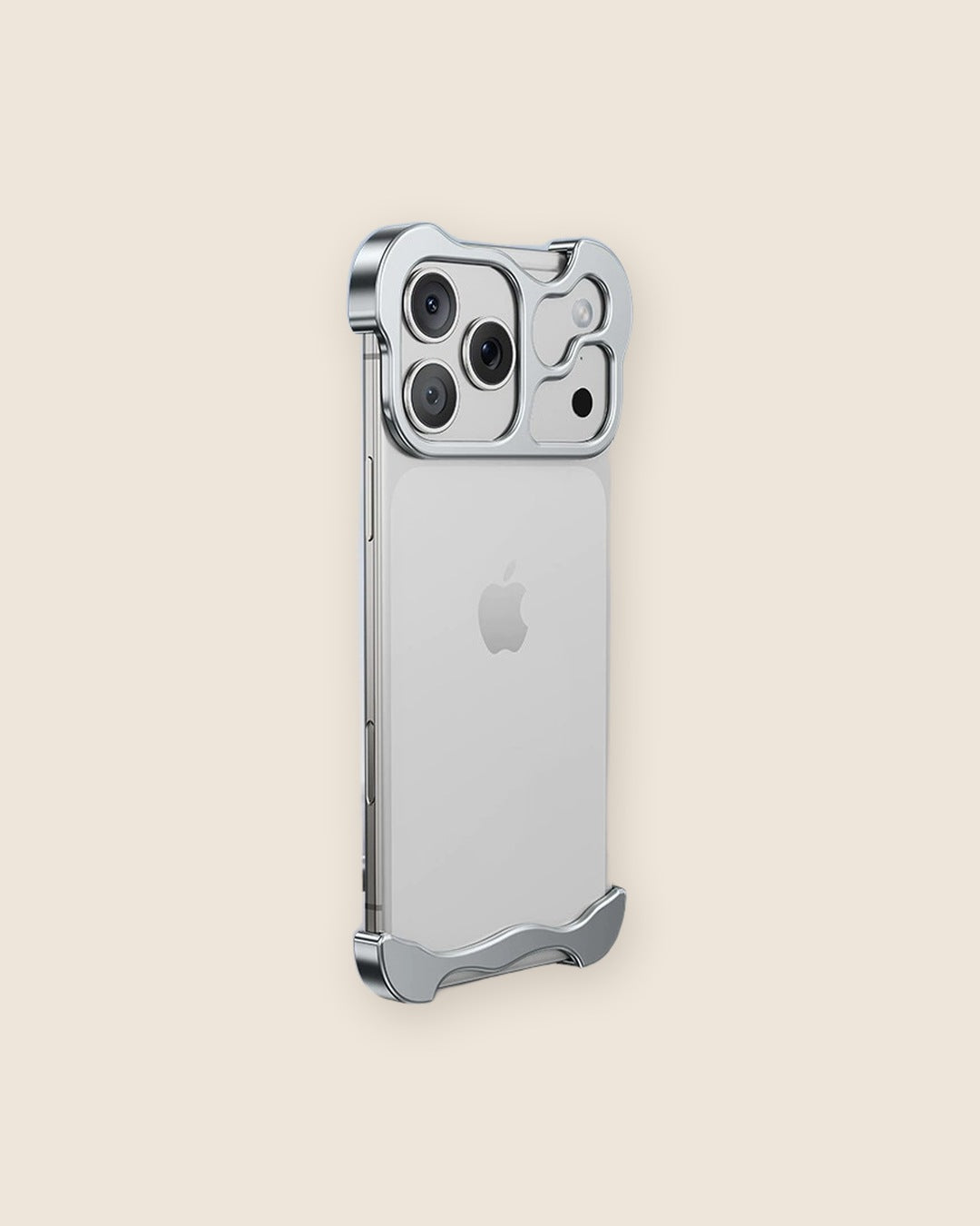 Borderless Metal Corner Bumper iPhone Case in Silver