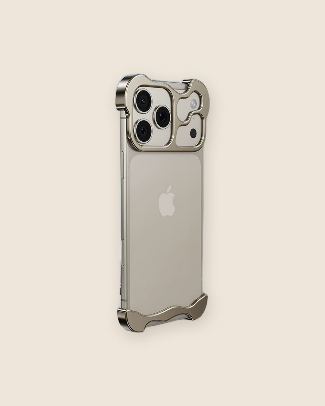 Borderless Metal Corner Bumper iPhone Case in Natural Titanium
