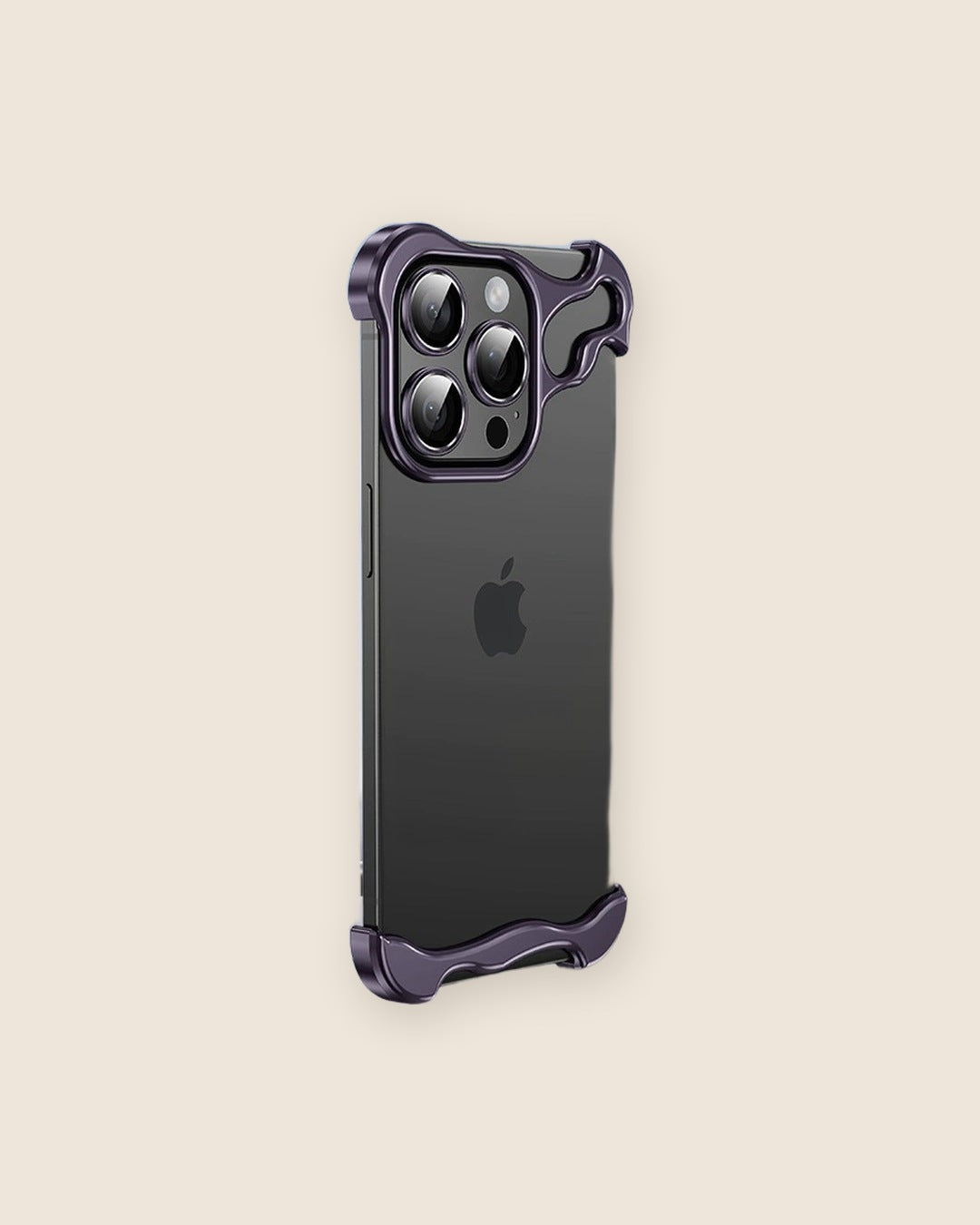 Borderless Metal Corner Bumper iPhone Case in Deep Purple