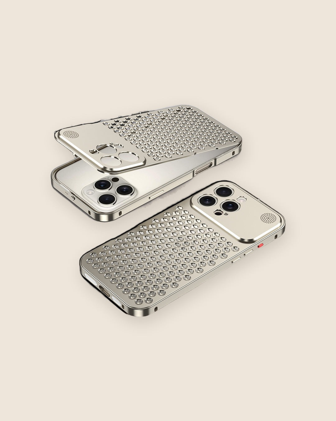 Ventilated Aluminum Snap iPhone Case in Natural Titanium