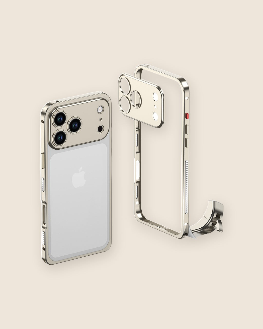 Metal Bumper Lens Guard iPhone Case in Natural Titanium