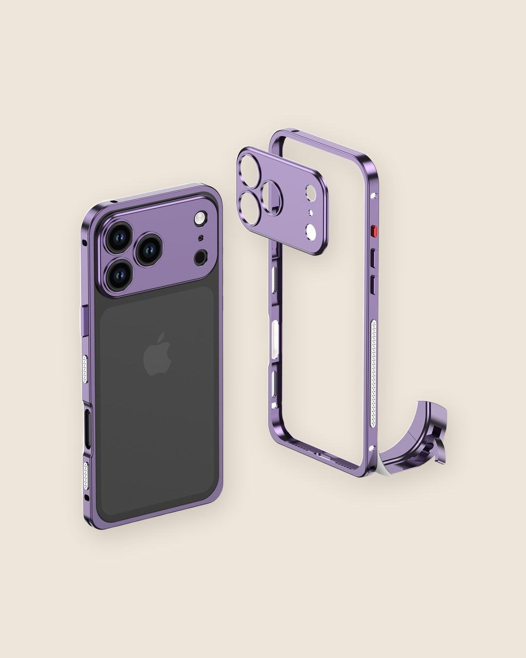 Metal Bumper Lens Guard iPhone Case in Deep Purple