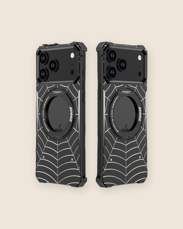 Spider-Web Armor Ring Stand iPhone Case