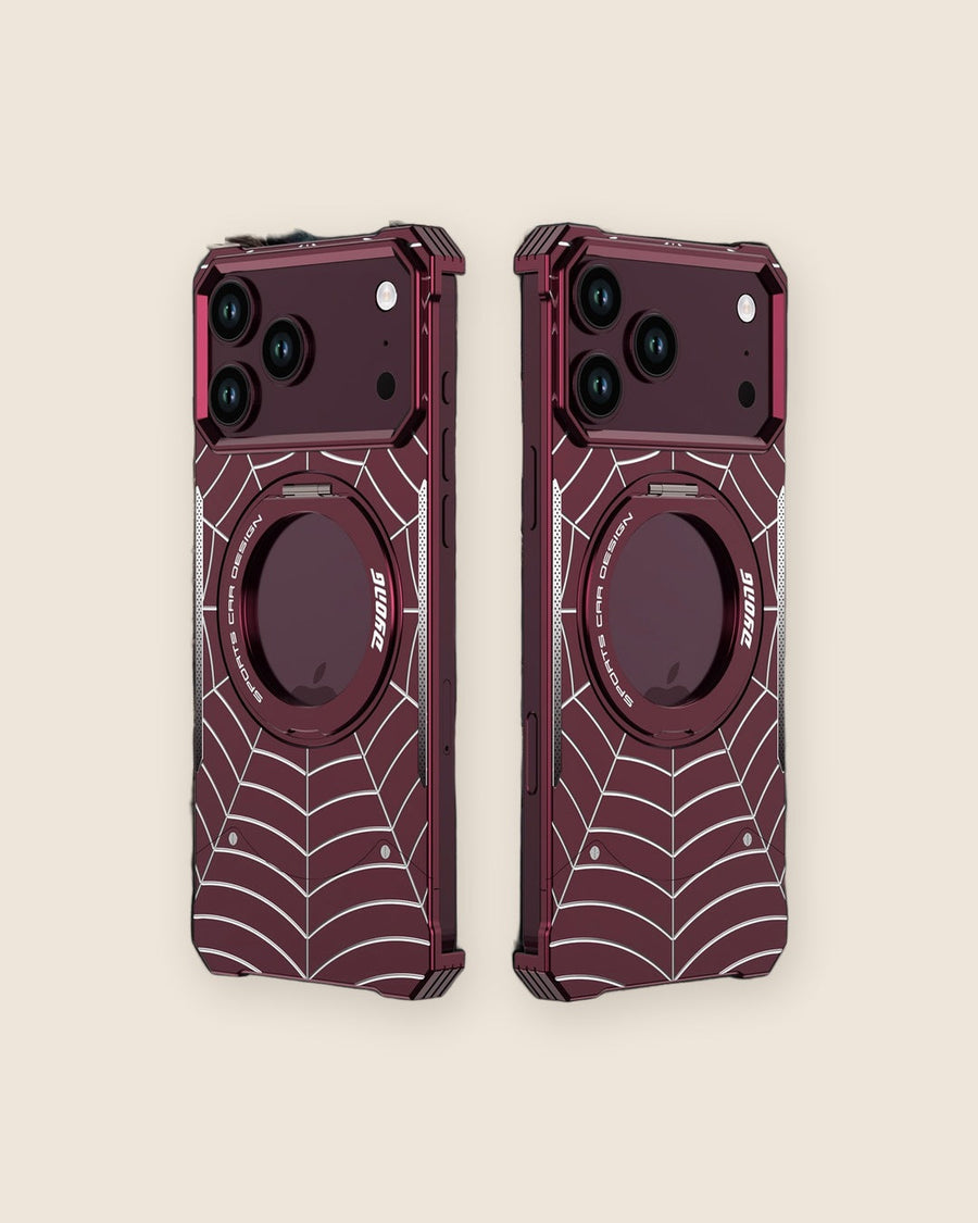 Spider-Web Armor Ring Stand iPhone Case