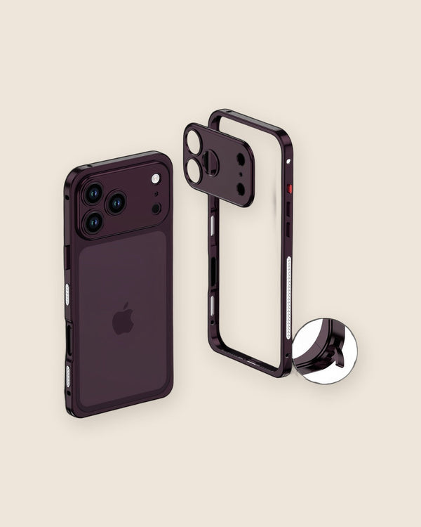 Metal iPhone Case with Cooling Grille & Lens Frame