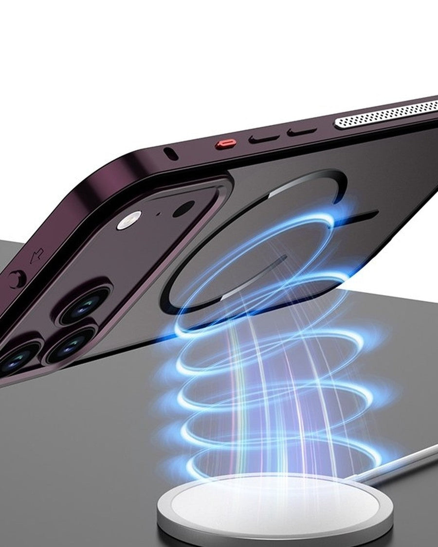 MagSafe Metal iPhone Case with Spring Buckle