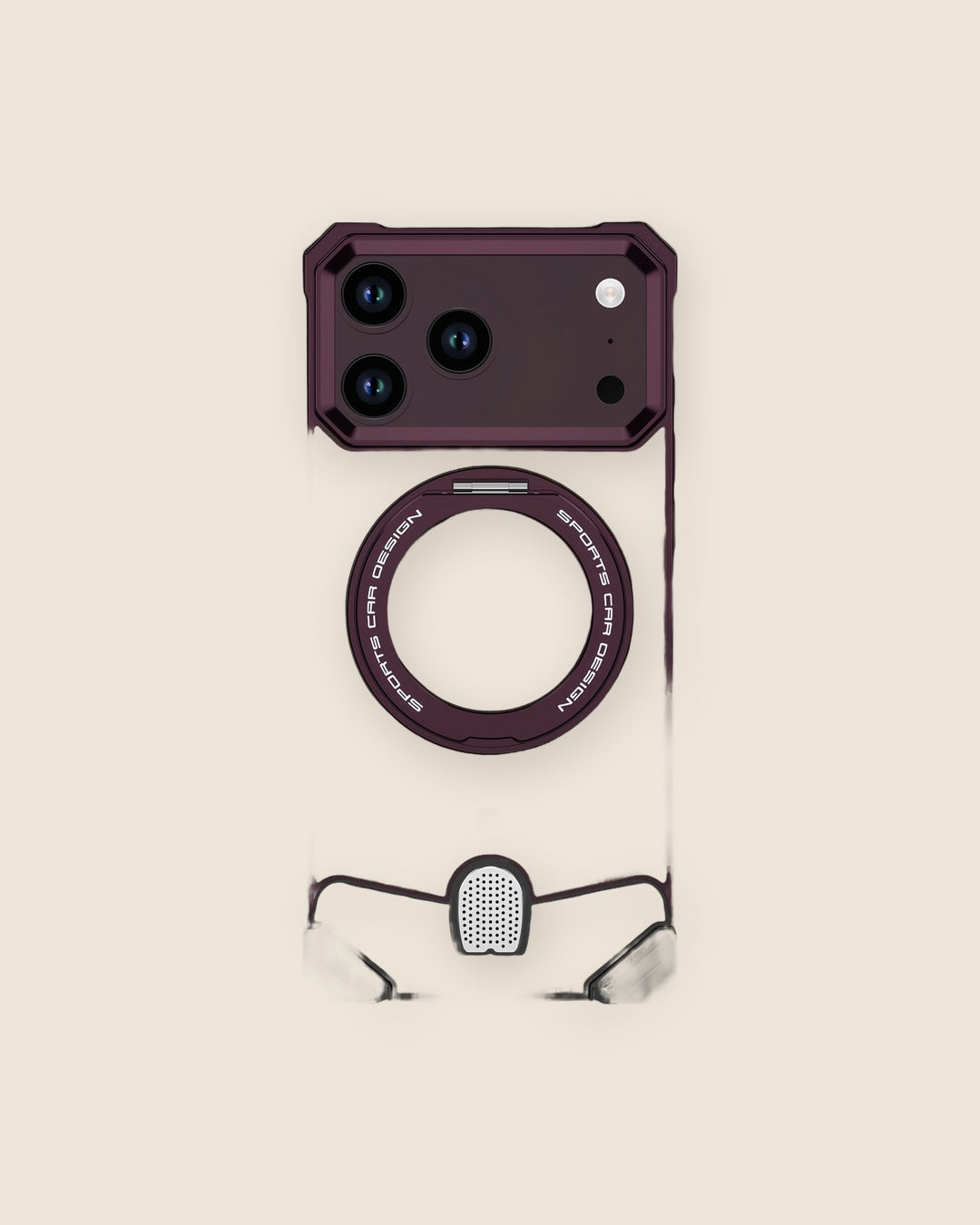 Walnut Wood Metal iPhone Case with Ring Stand – all colors