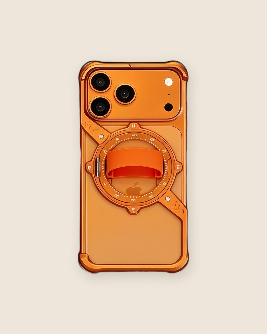 S-Shell Ring Holder iPhone Case with Kickstand in Sunset Orange