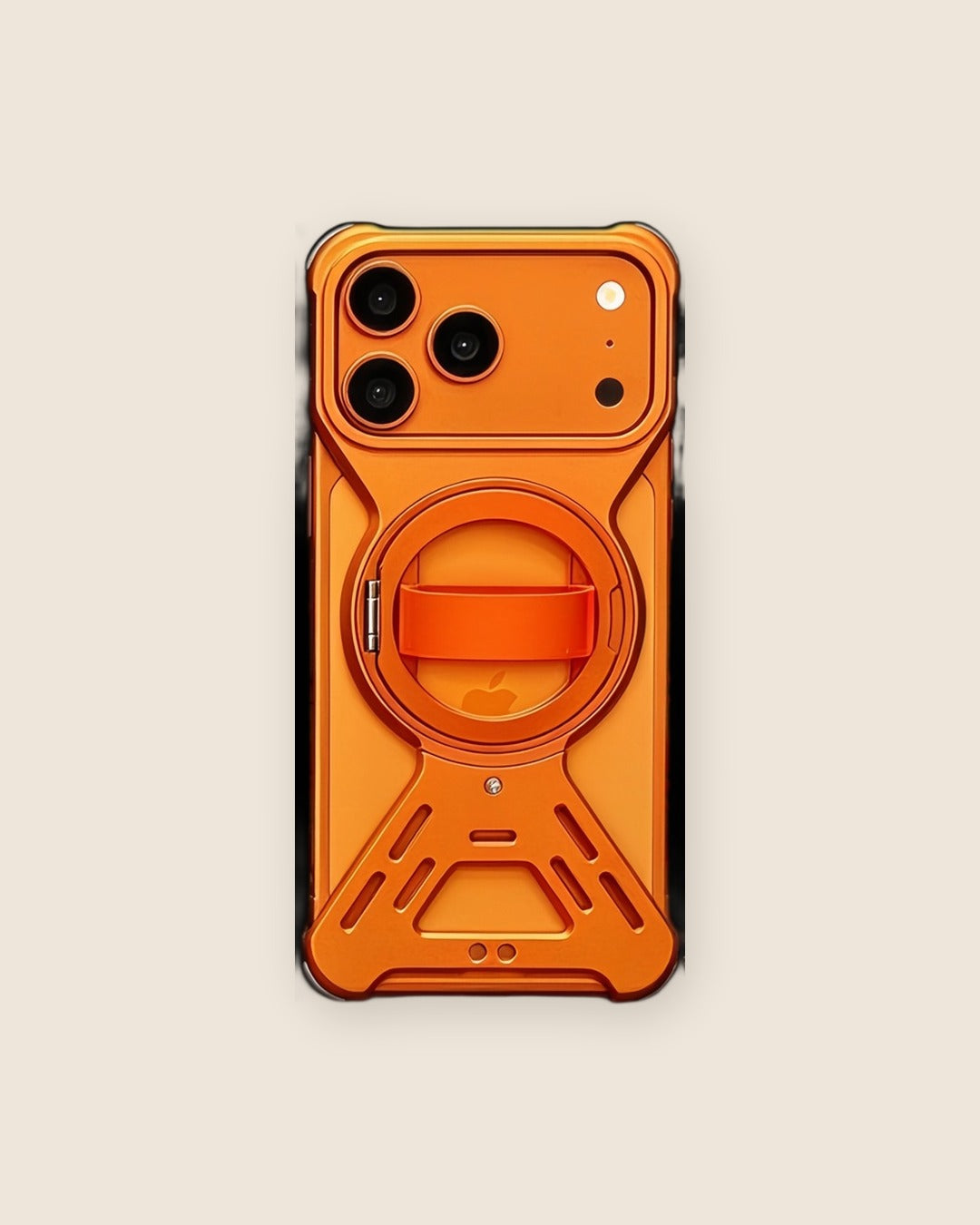 Armor Ring Holder iPhone Case with Kickstand in Sunset Orange