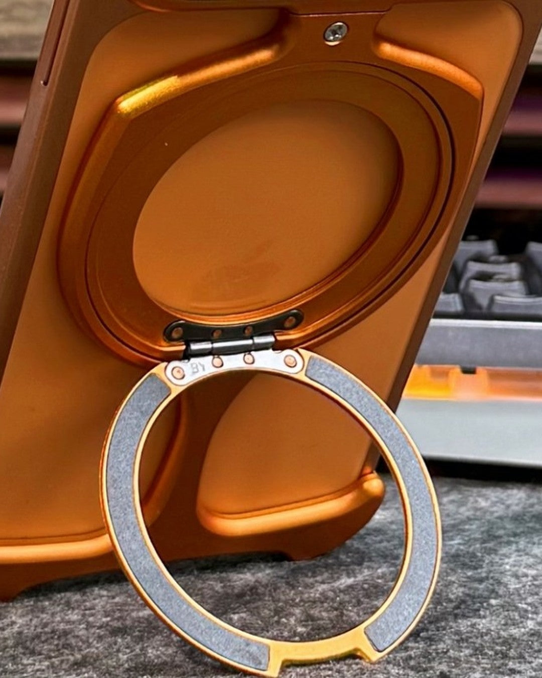 Trophy Metal iPhone Case with Magnetic Kickstand – detail view