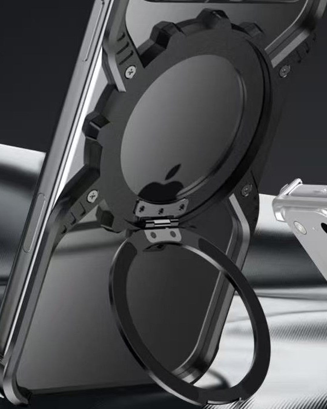 X Gear Mechanical Metal iPhone Case with Stand – detail view