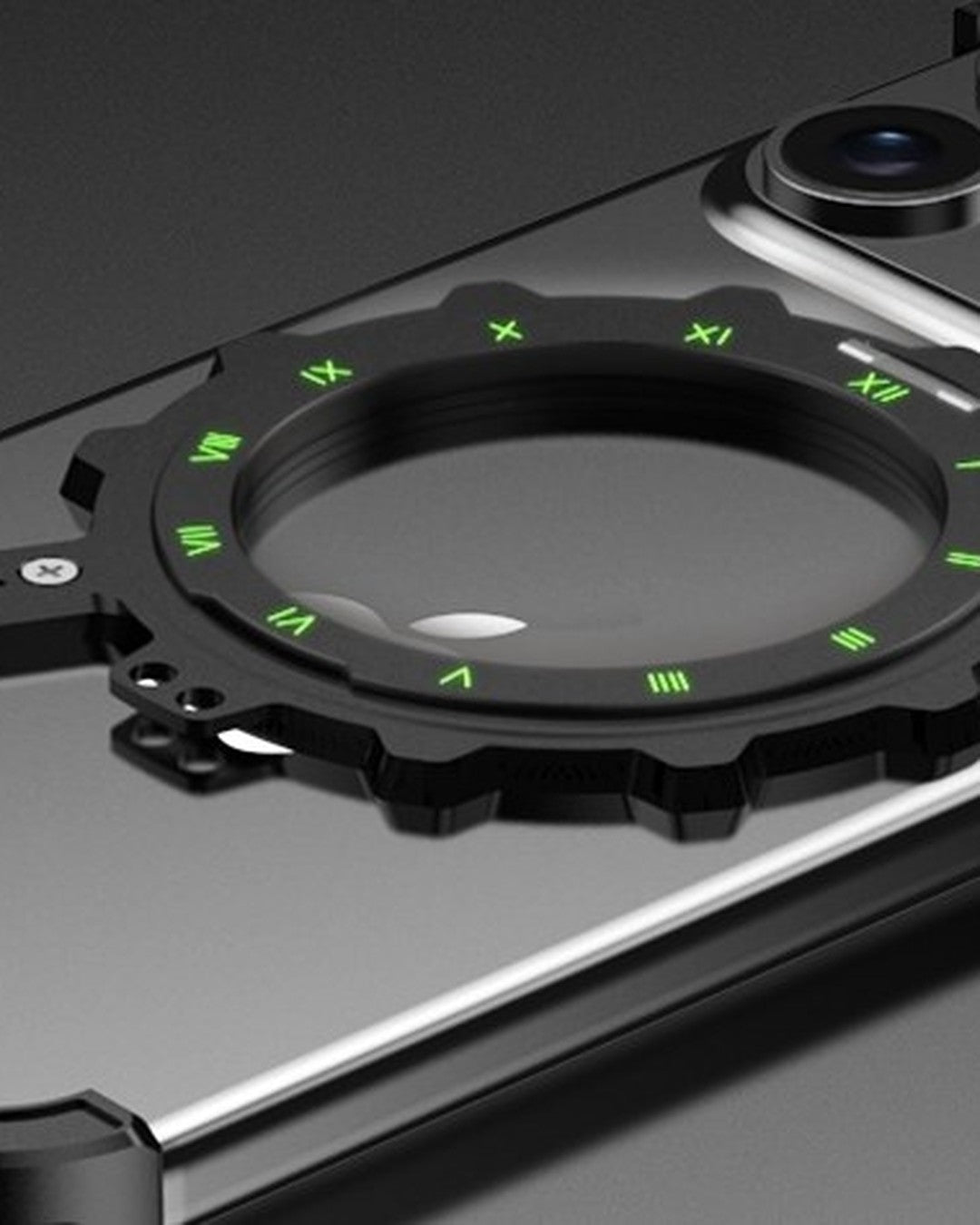 Z Gear Mechanical iPhone Case with Magnetic Ring – detail view