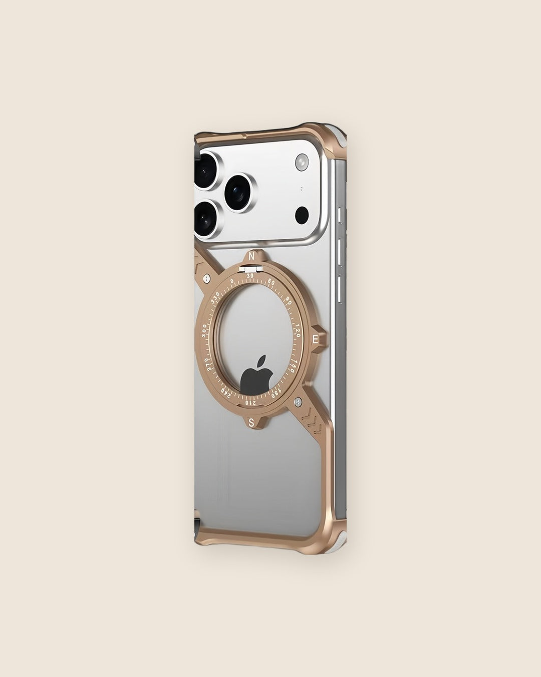 S Gear Luminous Metal iPhone Case with Magnetic Stand in Desert Gold