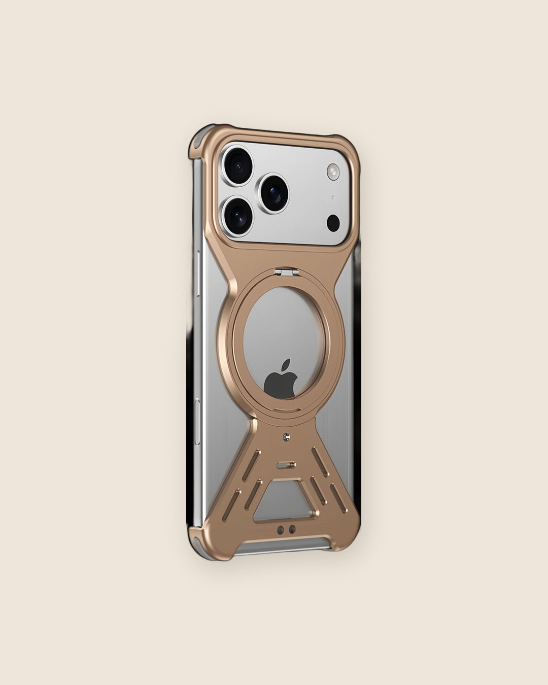 Star-Armor Metal iPhone Case with Kickstand in Desert Gold