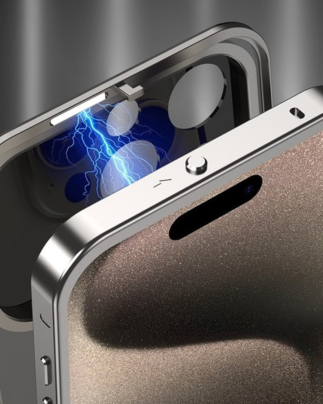 Large Window Magnetic Metal iPhone Case – detail view