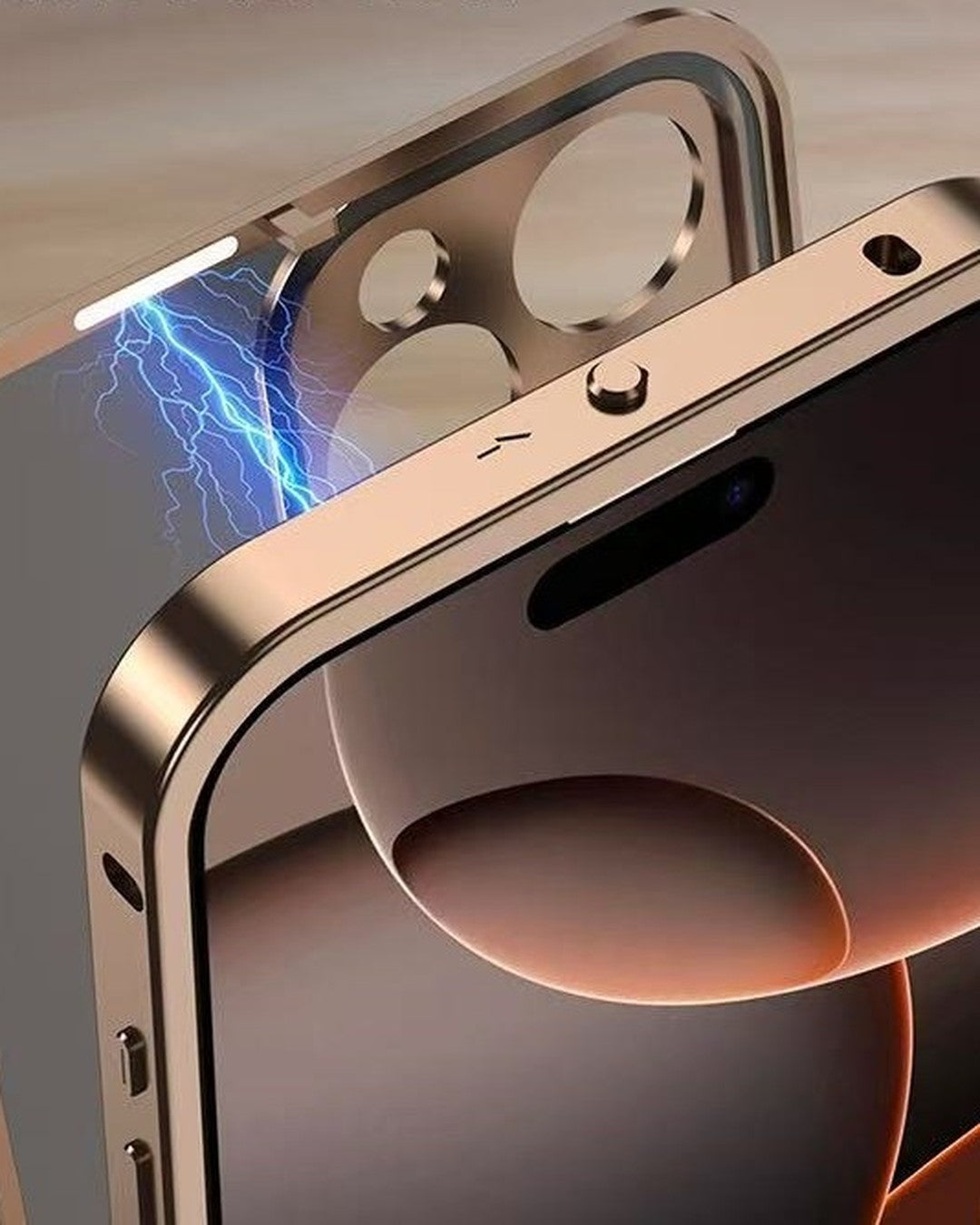 Translucent Matte Snap Metal iPhone Case – detail view