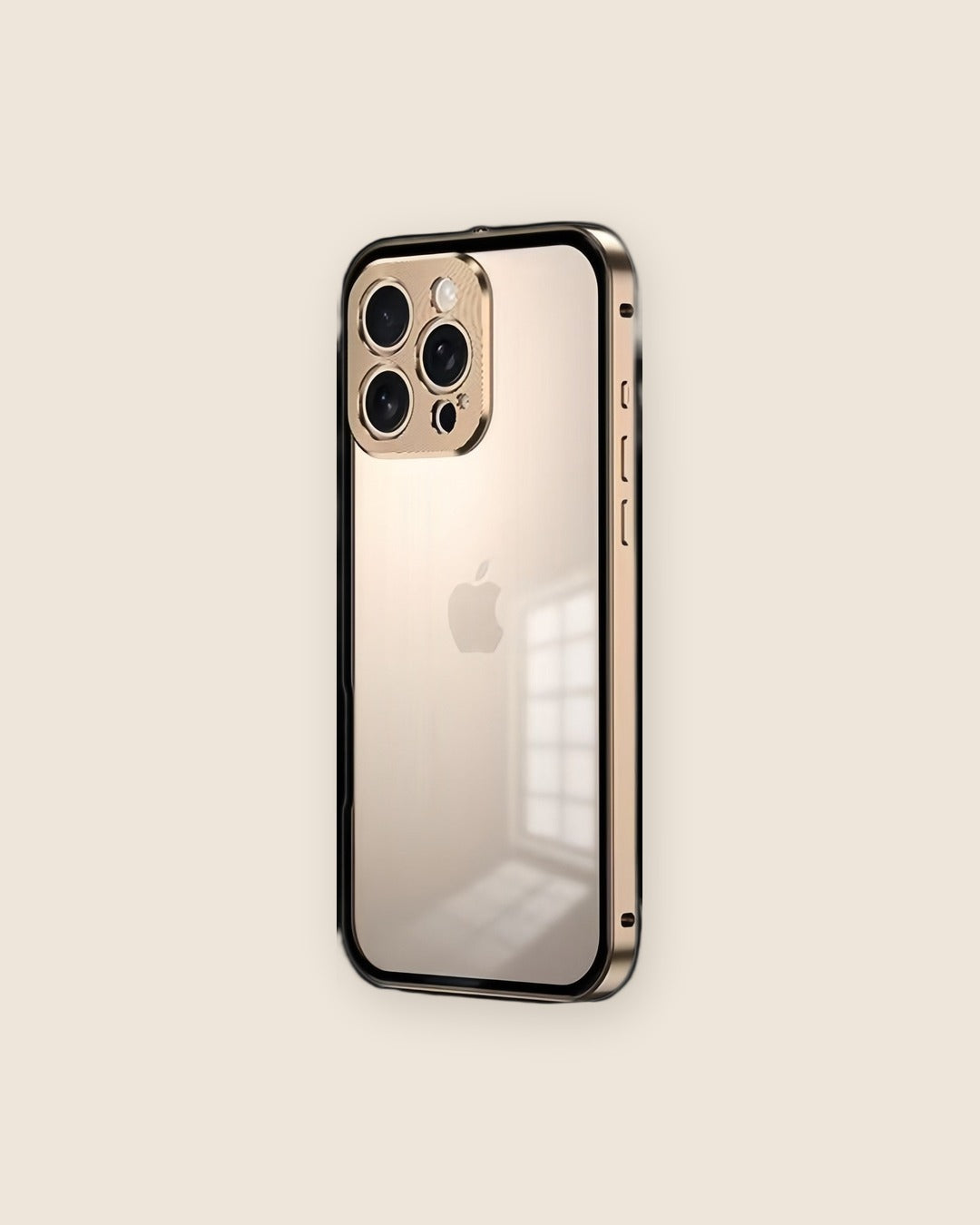 Translucent Matte Snap Metal iPhone Case in Desert Gold