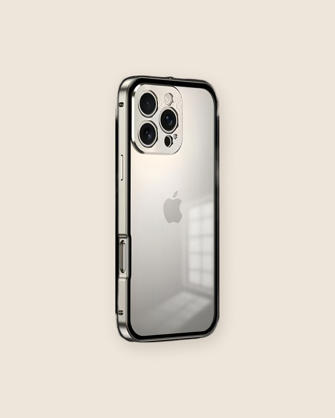 Translucent Matte Snap Metal iPhone Case in Natural Titanium
