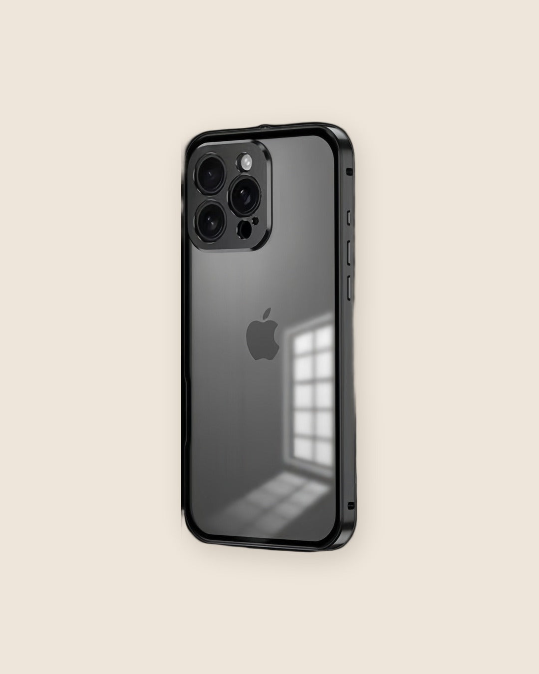 Translucent Matte Snap Metal iPhone Case in Obsidian Black